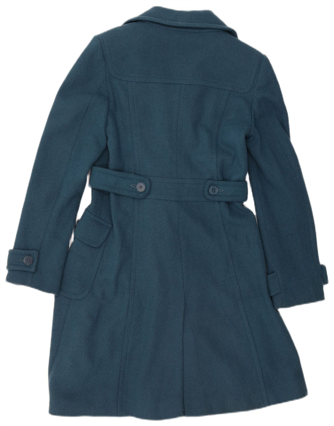 Oasis Damenmantel UK 10 Small Blaue Wolle