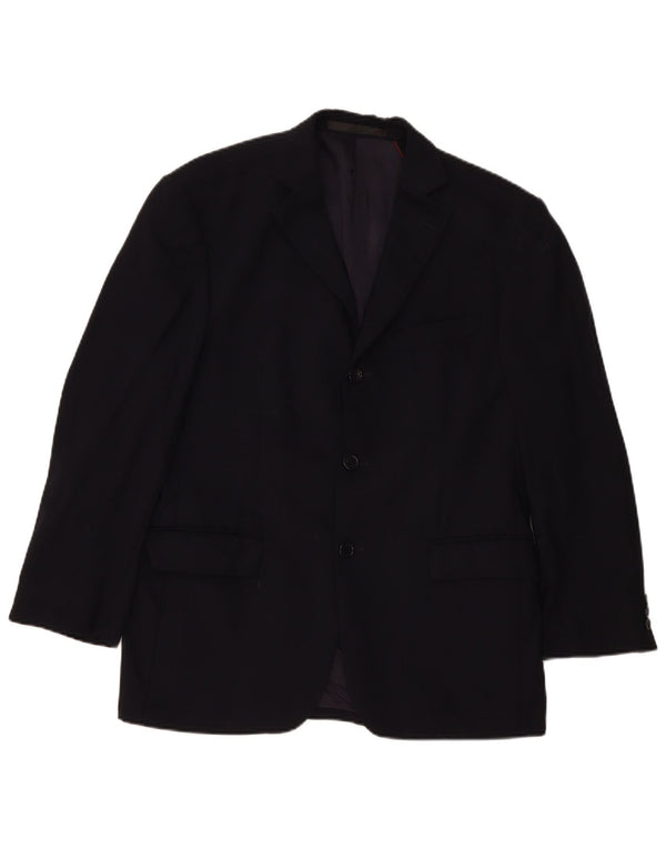 Marks & Spencer Herren-Blazer mit 3 Knöpfen, UK 38, Mittelblau, Schurwolle