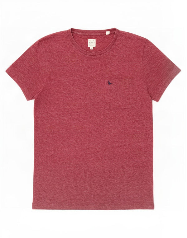 Jack Wills Herren T-Shirt-Oberteil aus Baumwolle in mittlerer Burgunderfarbe