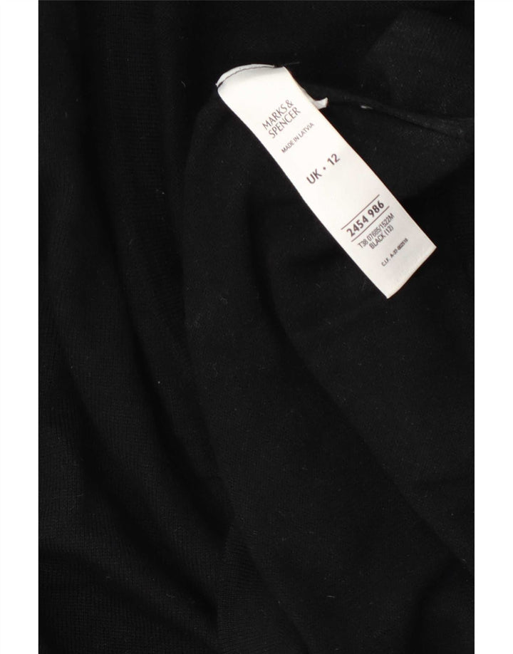 Marks & Spencer Damen-Cardigan mit normaler Passform, UK 12, mittelschwarze Wolle