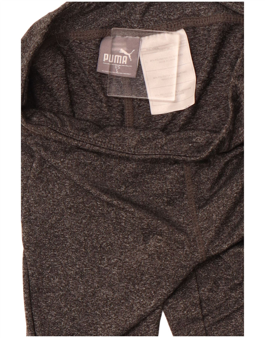 PUMA Mädchen-Leggings, 4–5 Jahre, grau meliertes Polyester