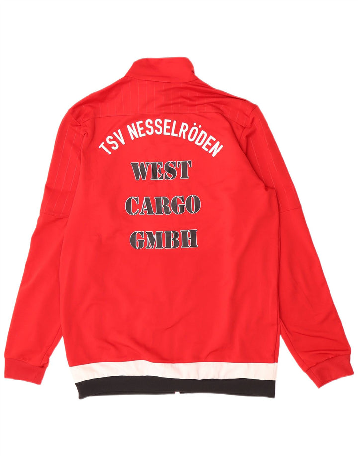 Adidas Herren Graphic Regular Fit Trainingsanzug-Oberteil Jacke Mittelrot Farbblock