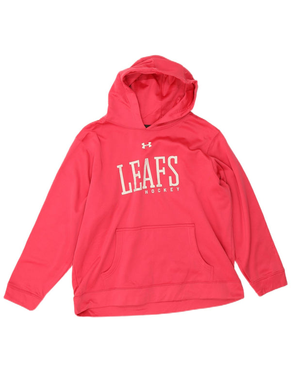 Under Armour Mädchen Leafs Hockey Loose Fit Hoodie Pullover 13–14 Jahre XL Pink