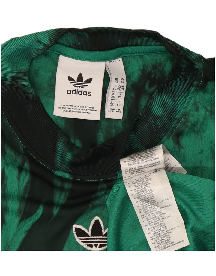Adidas Herren T-Shirt Top XS Grün Tie Dye Polyester
