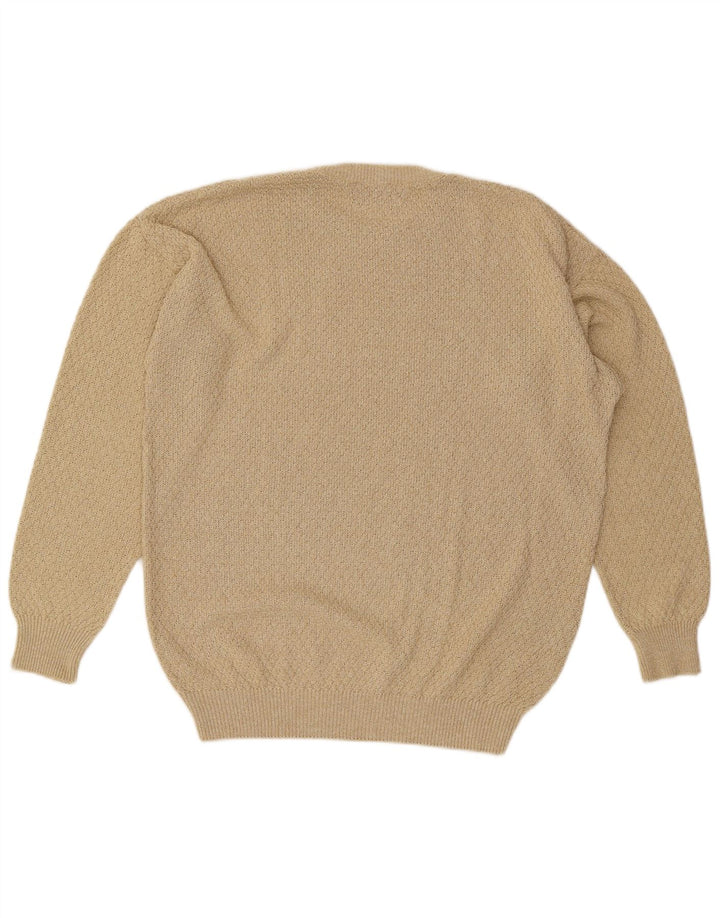 Il Granchio Herren-Pullover mit Rundhalsausschnitt, Größe L, Beige
