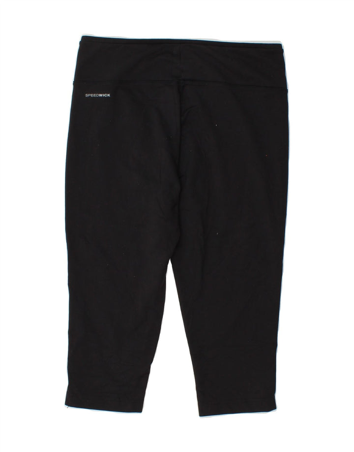 REEBOK Womens Capri Leggings UK 12 Medium  Black Vintage Reebok and Second-Hand Reebok from Messina Hembry 
