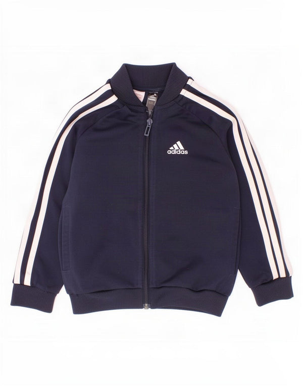 Adidas Jungen Trainingsanzug Top Jacke 3-4 Jahre Marineblau Baumwolle