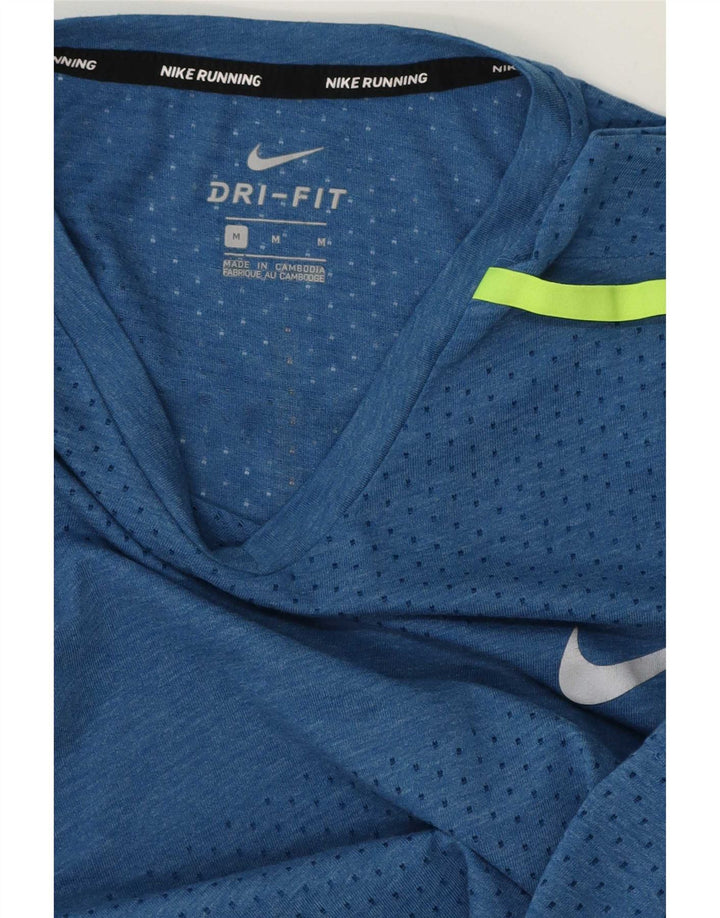 Nike Herren Dri Fit T-Shirt Top Mittelblau