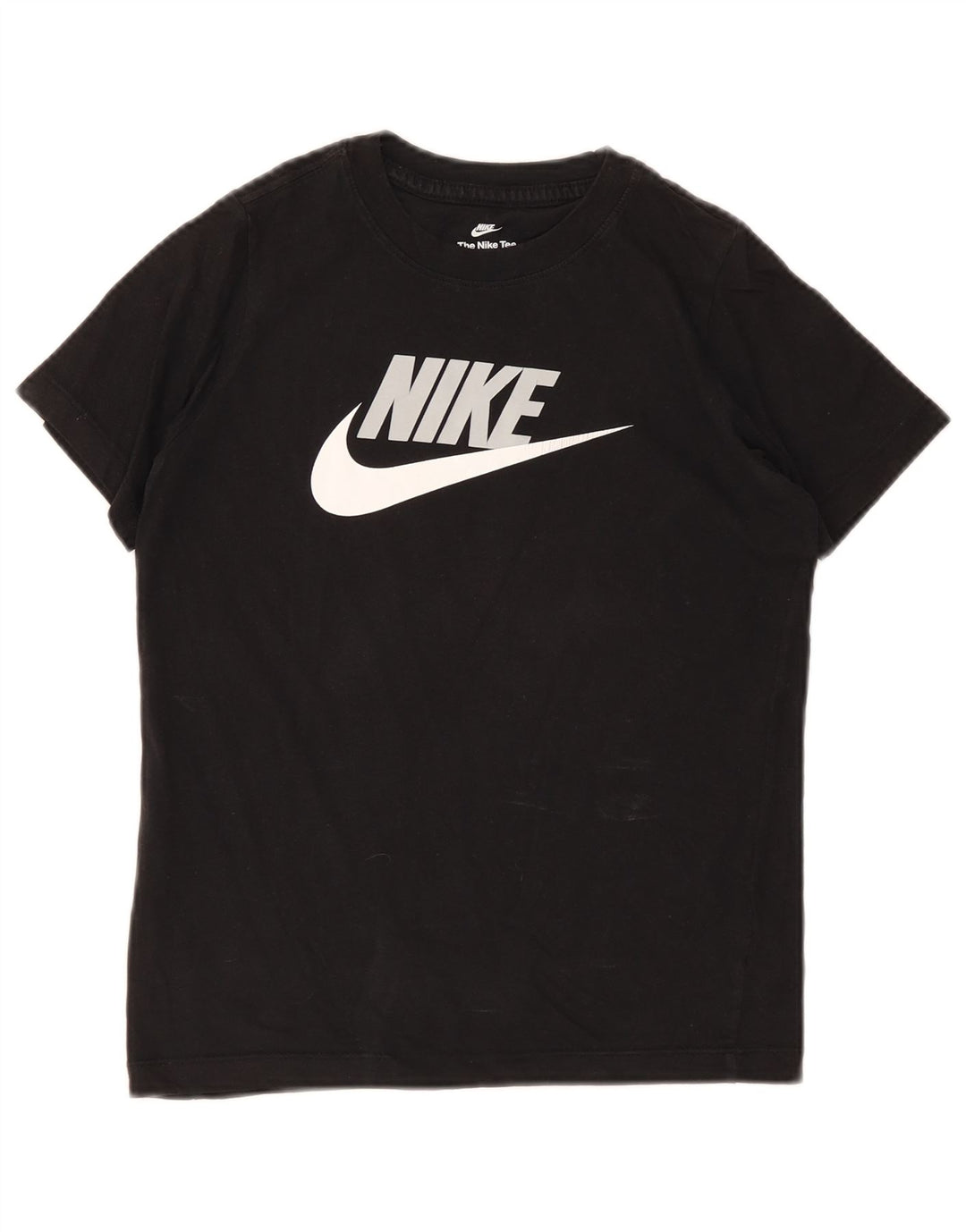 Nike Jungen-T-Shirt mit Grafik, mittelgroß, schwarze Baumwolle, 10–11 Jahre