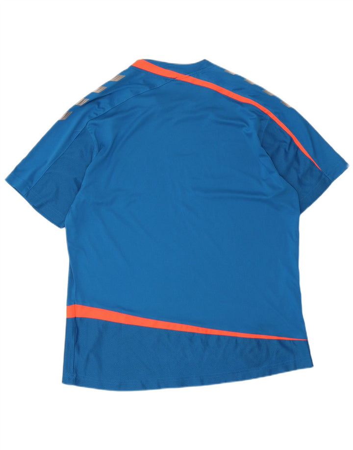 Hummel Herren Grafik-T-Shirt-Oberteil, groß, blau gestreift