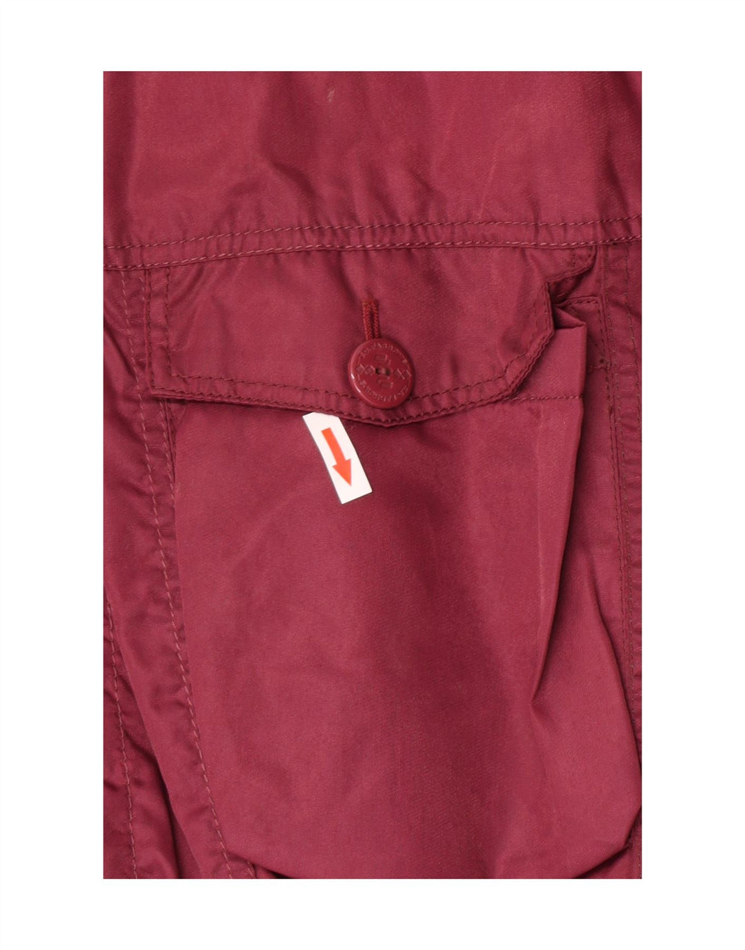 Vintage Herren gepolsterte Bomberjacke UK 38 Medium Burgund Nylon