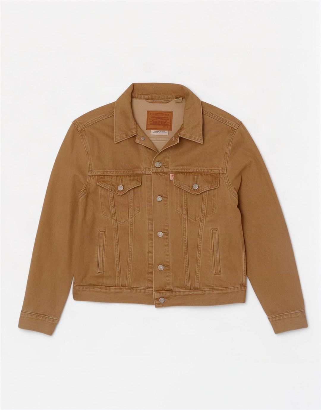 Levi's Herren Jeansjacke UK 36 Small Beige Baumwolle