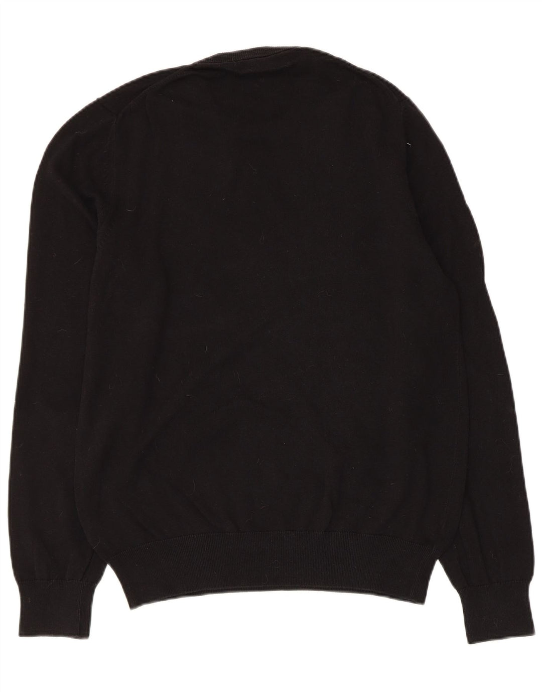 Marks & Spencer Herren-Pullover mit Rundhalsausschnitt, mittelschwarz, Baumwolle