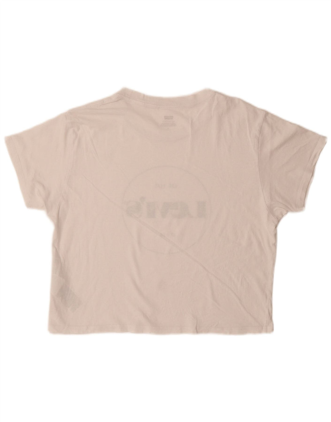 Levi's Womens Graphic T-Shirt Top UK 14 Mittelweiße Baumwolle