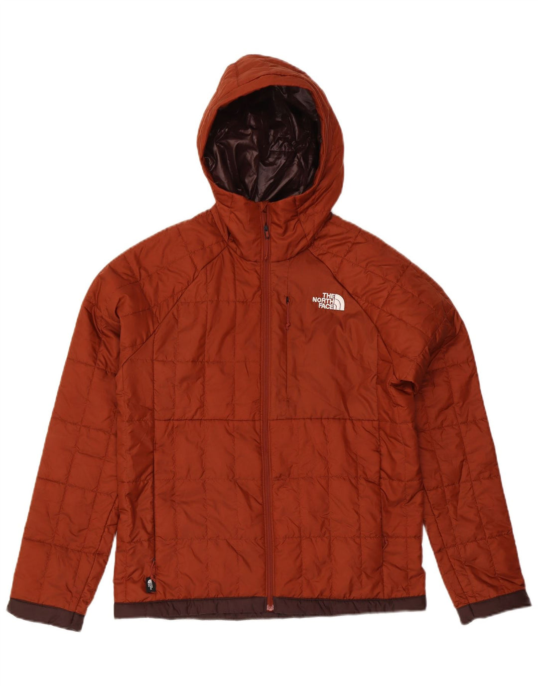 The North Face wattierte Herrenjacke mit Kapuze, UK 38, Mittelbraun