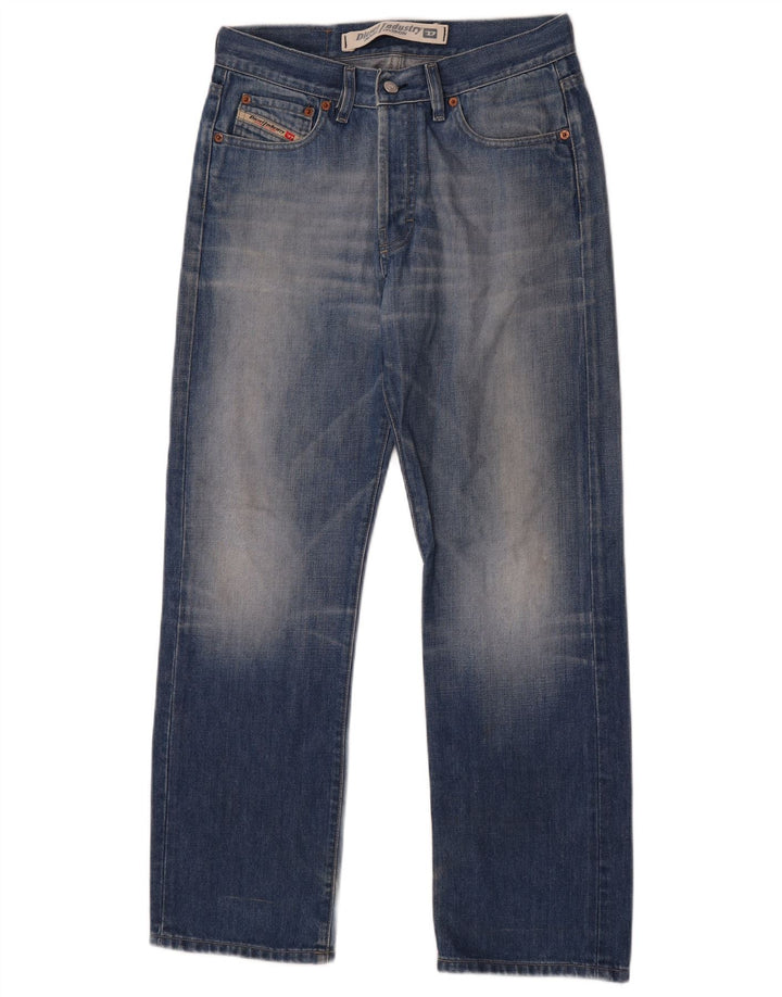 Diesel Herren Straight Jeans W31 L30 Blaue Baumwolle