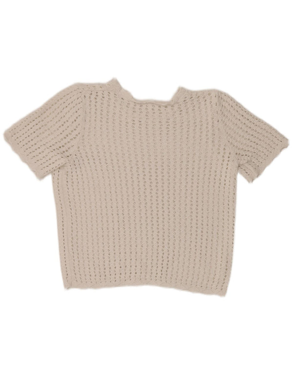 Gap Häkelblusenoberteil für Damen, UK 14, Mittelweiß