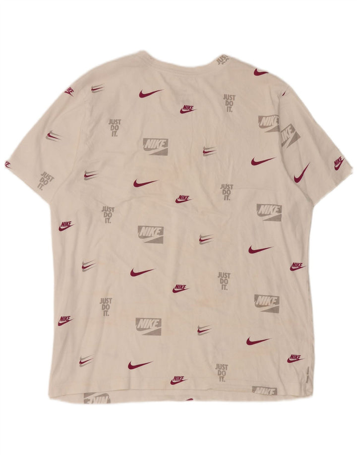 Nike Herren-T-Shirt mit Grafik, Größe L, aus weißer Baumwolle