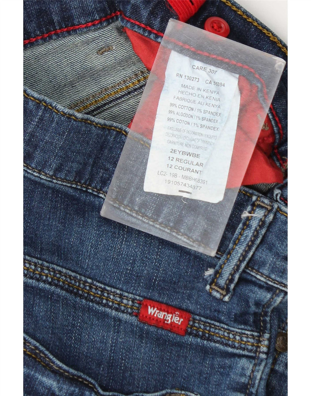 Wrangler Jungen-Jeansshorts im Used-Look, 11–12 Jahre, W26, blaue Baumwolle