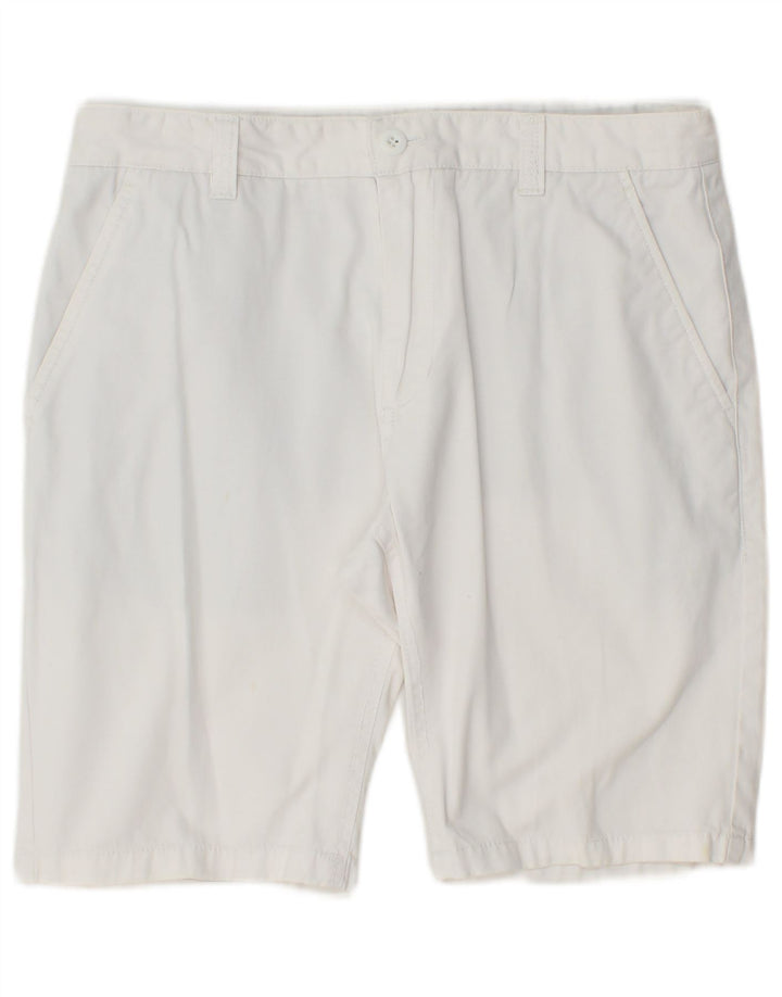 VINTAGE Herren Chino Shorts IT 48 Medium W32 Weiße Baumwolle
