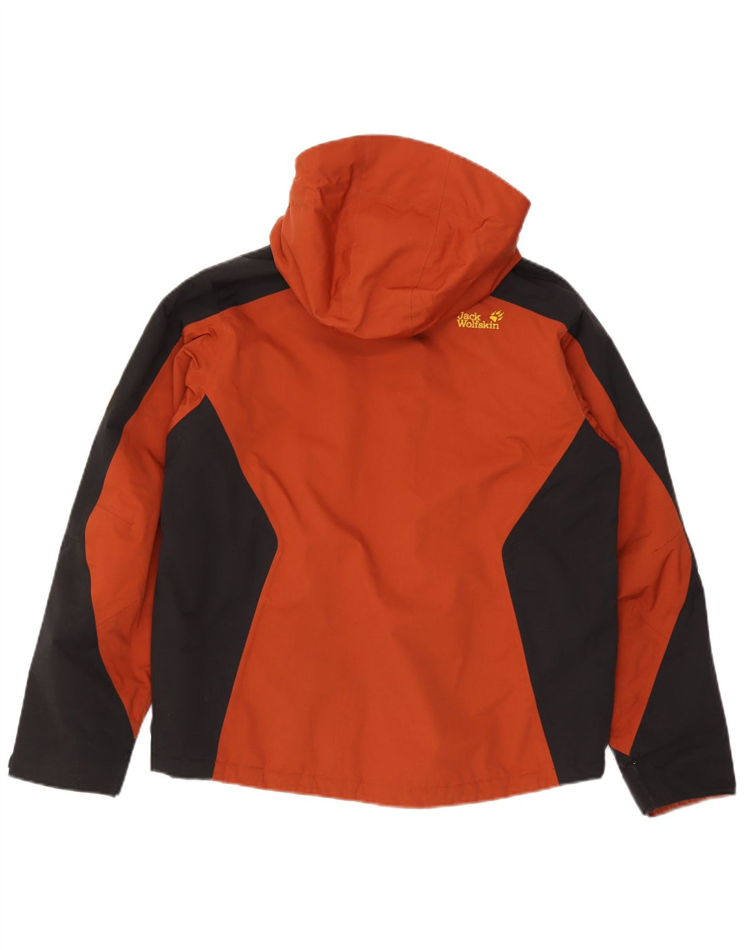 Jack Wolfskin Herren-Windbreakerjacke mit Kapuze, UK 38, mittelbraun, Farbblock