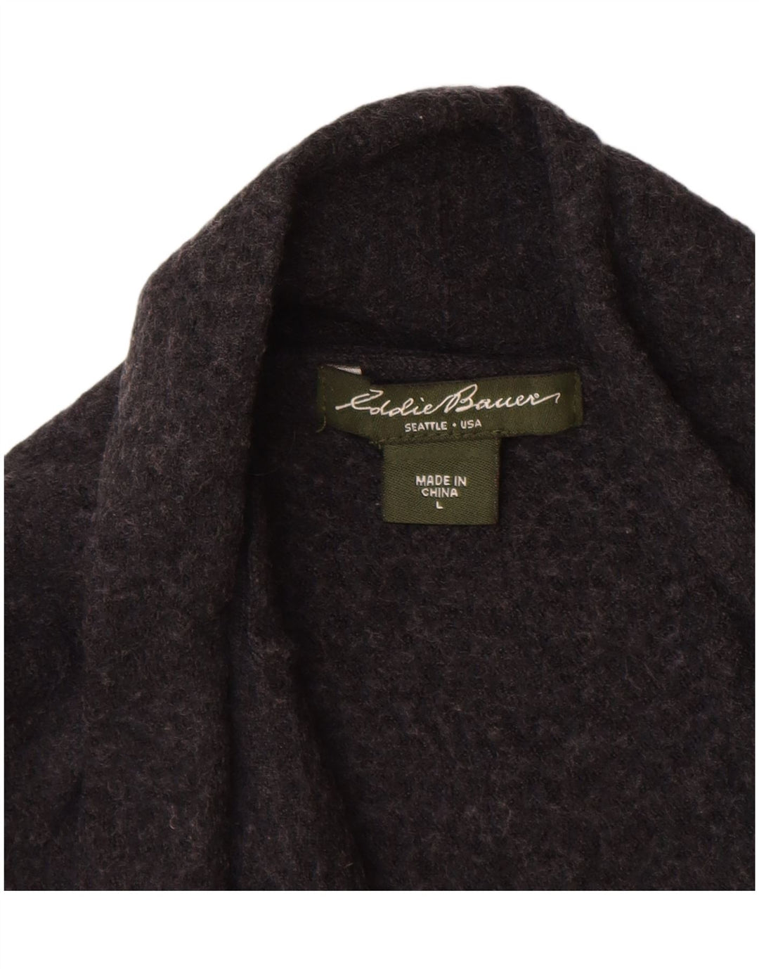 Eddie Bauer Mädchen-Cardigan-Pullover, 11–12 Jahre, große schwarze Wolle