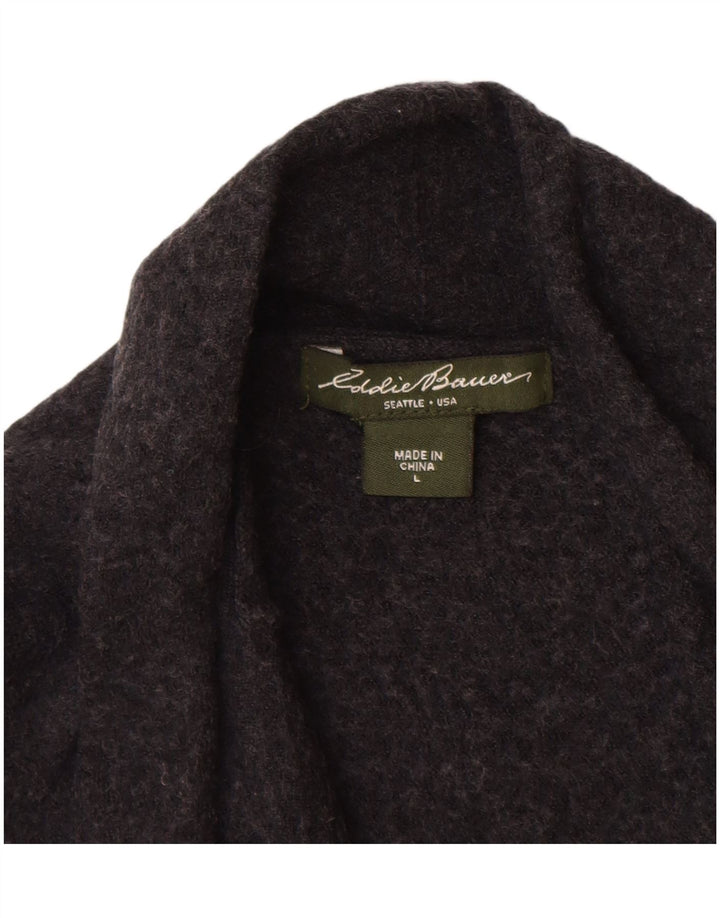 Eddie Bauer Mädchen-Cardigan-Pullover, 11–12 Jahre, große schwarze Wolle