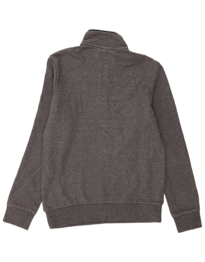 Lotto Herren-Sweatshirt mit Reißverschluss am Hals, Größe S, Grau, Baumwolle