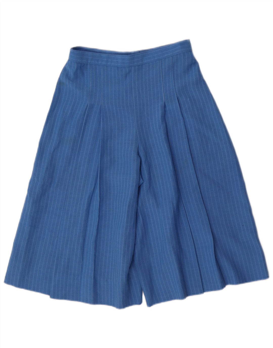 Vintage Damen Cullotes Bermuda Shorts IT 40 Small W24 Blaue Nadelstreifen