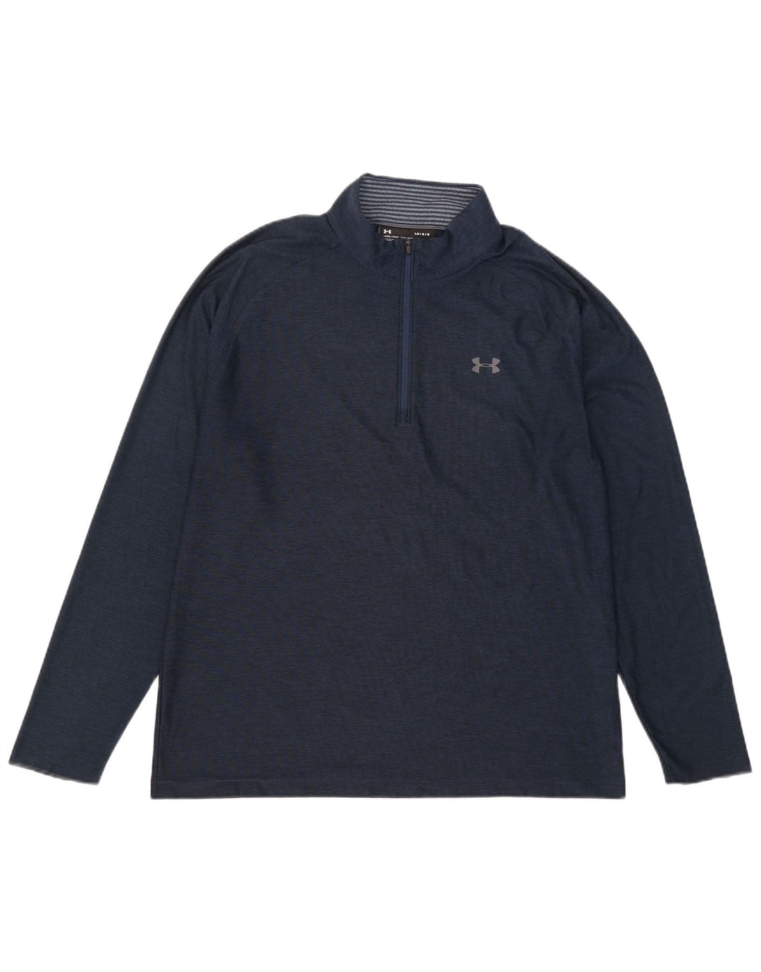 Under Armour Herren-Pullover-Trainingsanzugoberteil mit Reißverschluss, Größe L, Marineblau meliert
