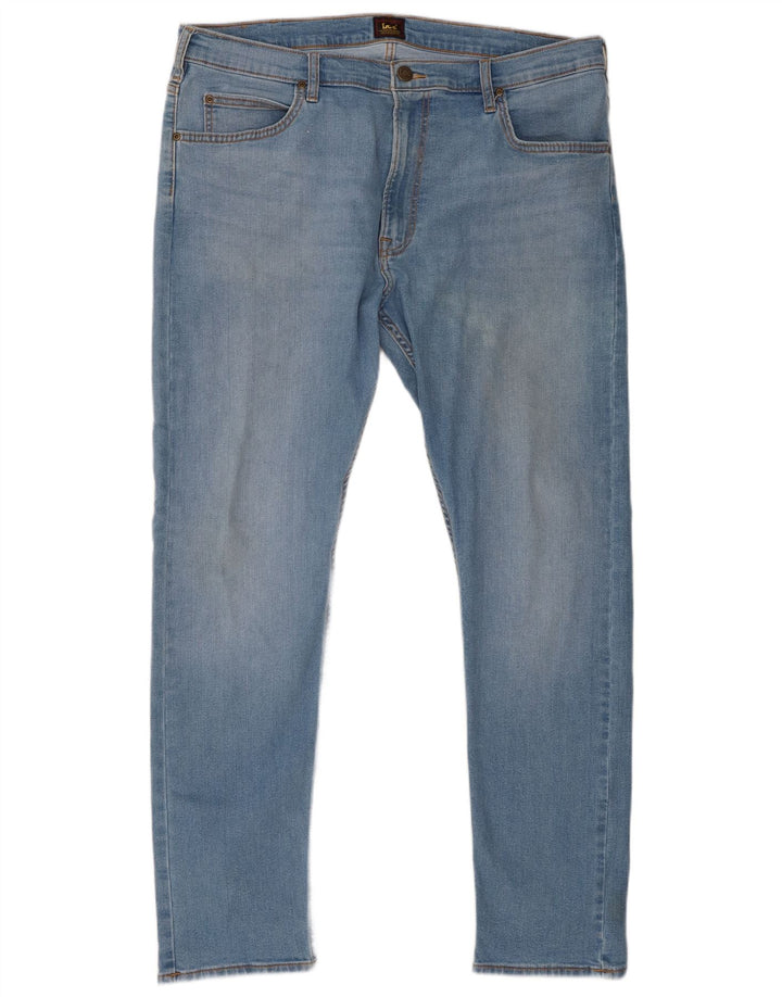 Lee Herren Rider Slim Jeans W38 L32 Blaue Baumwolle