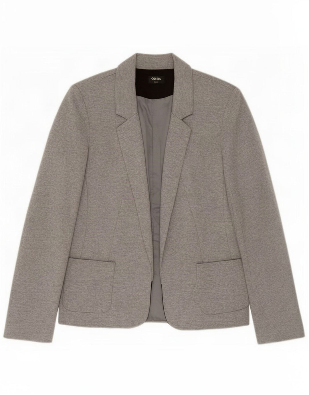Oasis Womens Open Blazer Jacke UK 8 Small Grau Polyester