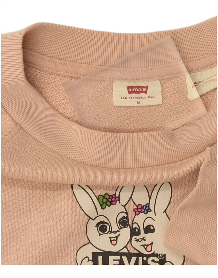 Levi's Damen-Sweatshirt mit übergroßem, bauchfreiem Grafikmuster, Gr. 14, Mittelrosa