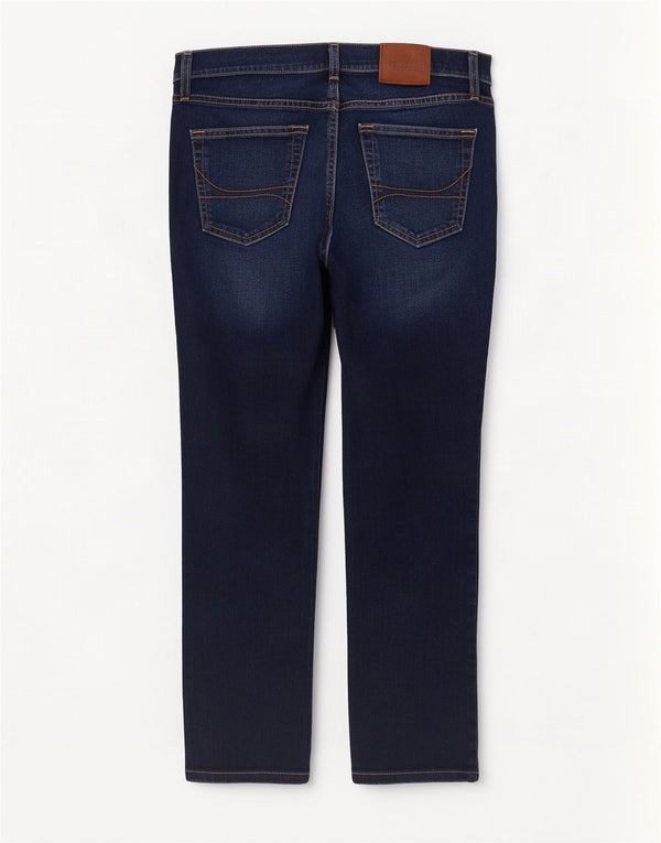 Hollister Damen Slim Straight Jeans W29 L30 Marineblau Baumwolle
