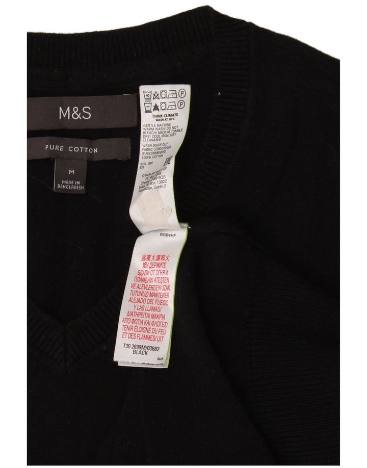 Marks & Spencer Herren-Weste-Tanktop aus mittelschwarzer Baumwolle