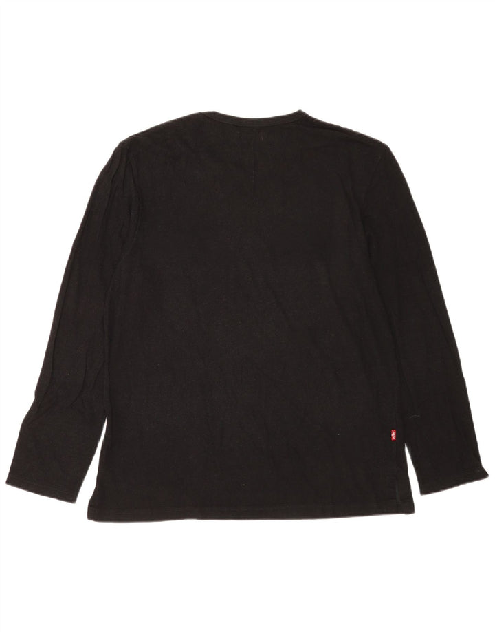 Levi's Herren-Oberteil, langärmelig, groß, aus schwarzer Baumwolle