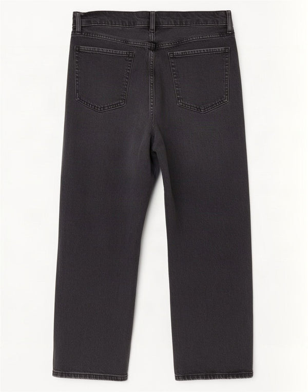 Marks & Spencer Damen-Jeans mit hoher Taille und geradem Schnitt, UK 22, 3XL, W40, L25, Schwarz
