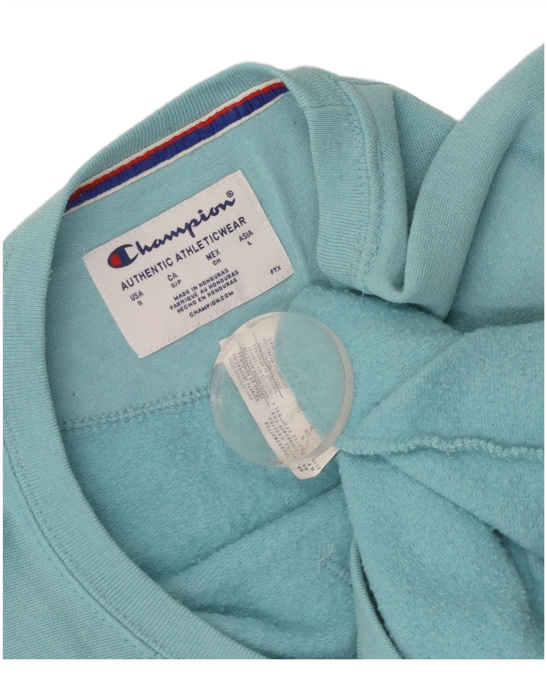 Champion Damen Grafik-Sweatshirt-Pullover UK 10 Small Blau Polyester