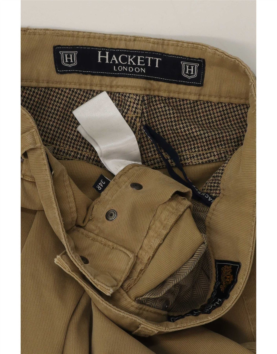 Hackett Herren Slim Freizeithose W34 L32 Khaki Baumwolle