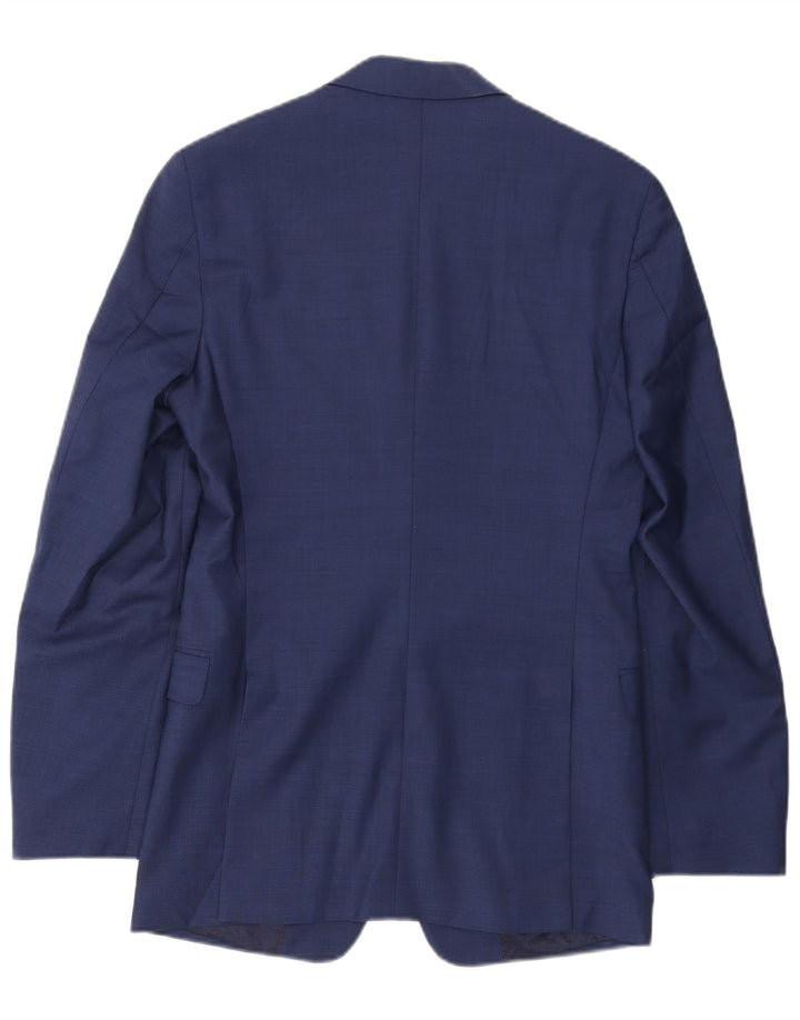 TOMMY HILFIGER Herren 2-Knopf-Blazerjacke UK 38 Mittelmarineblaue Wolle