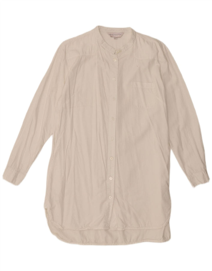 French Connection Damen-Hemdkleid, Größe 44, Weiß, Lyocell