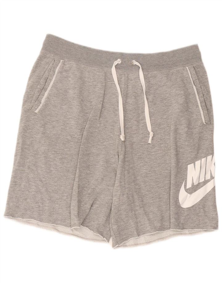 Nike Herren-Sportshorts mit Grafik, groß, grau gefleckte Baumwolle