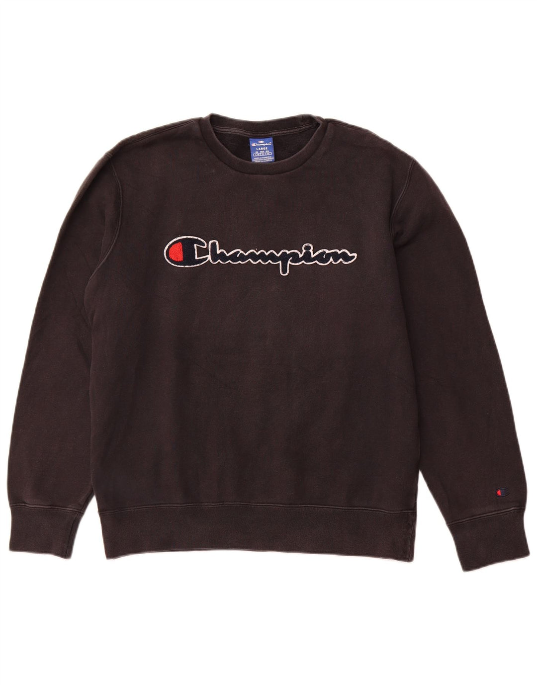 CHAMPION Herren-Sweatshirt mit Grafik, Größe L, Schwarz