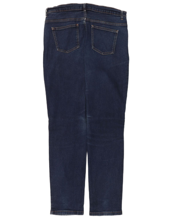 Marks & Spencer Damen Regular Straight Jeans UK 16 Large W34 L28 Marineblau