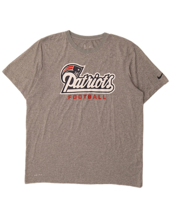 Nike Mens New England Patriots Graphic T-Shirt Top XL Grey Flecked