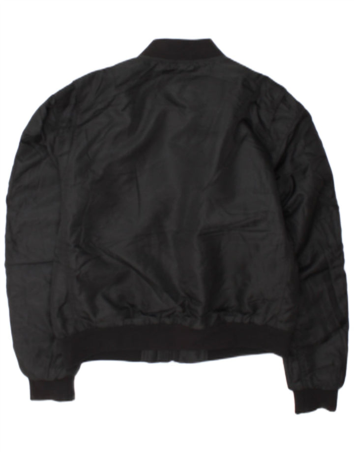 Superdry Damen Bomberjacke UK 12 Mittelschwarzes Polyester
