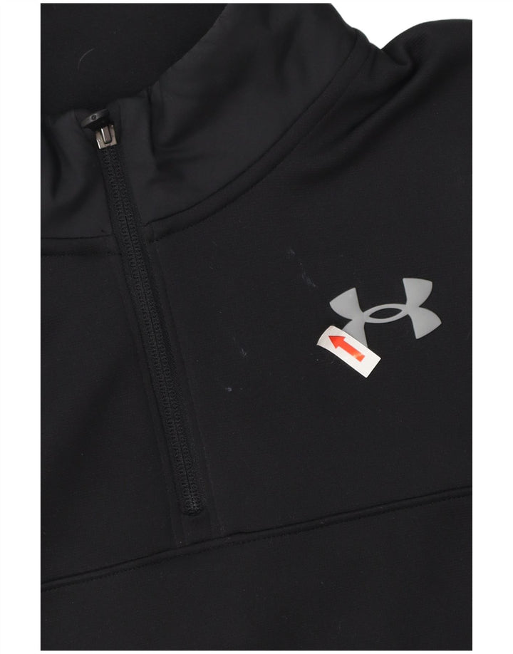 Under Armour Herren-Sweatshirt mit Reißverschluss, lockere Passform, mittelschwarz
