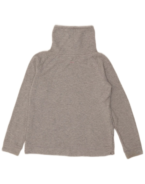 Joules Damen-Sweatshirt mit Rollkragen, UK 12, mittelgrau gefleckte Baumwolle