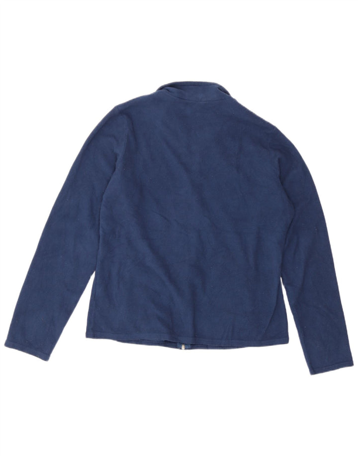 Marks & Spencer Damen Fleecejacke UK 14 Medium Marineblau Polyester