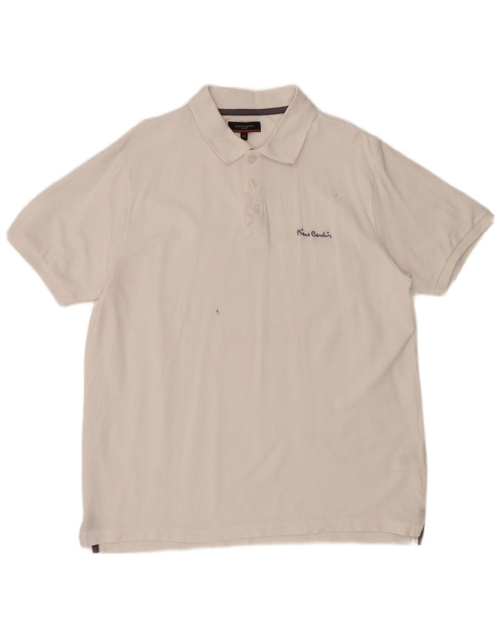 Pierre Cardin Herren Poloshirt XL Weiße Baumwolle